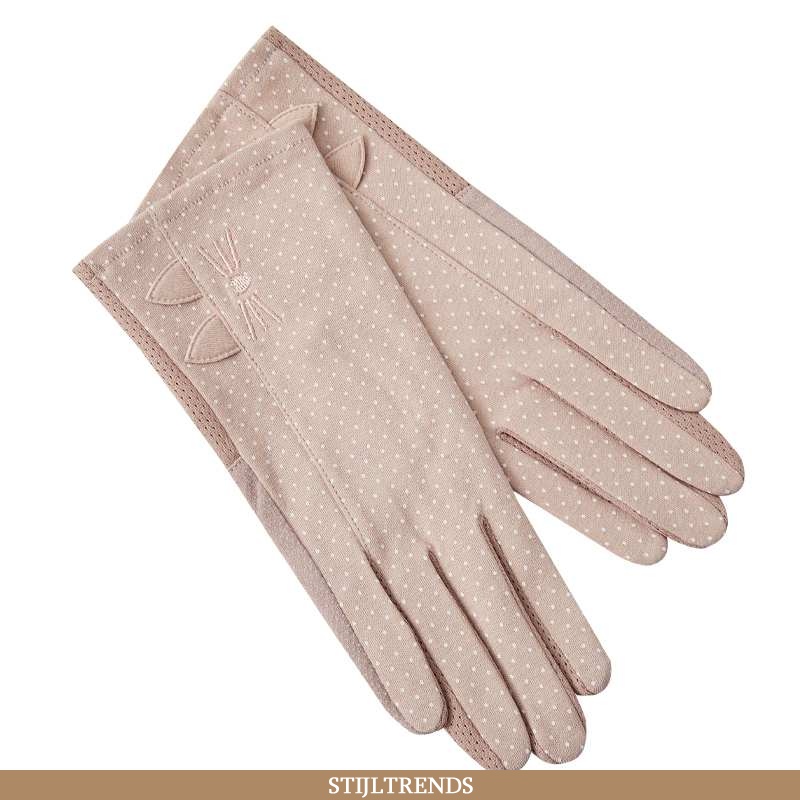 Handschoenen Dames Katoenen Stretch Bescherming Tegen De Zon