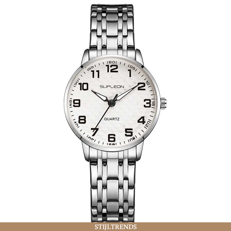 Horloge Heren Business Lichtende Zilveren