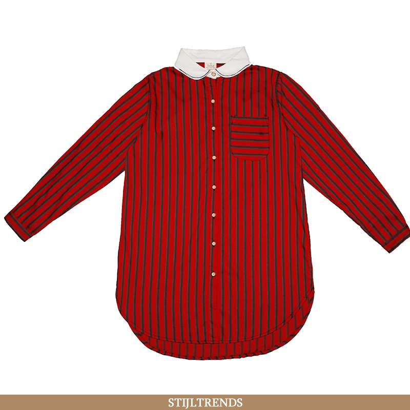Overhemden Dames Blouse Overhemd Comfort Rood