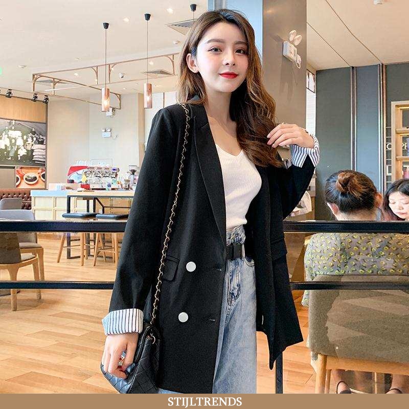 Blazer Dames Dunne Jasje Zwarte