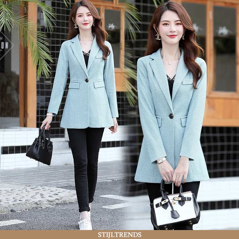 Blazer Dames Pak Elegante Een Knopen