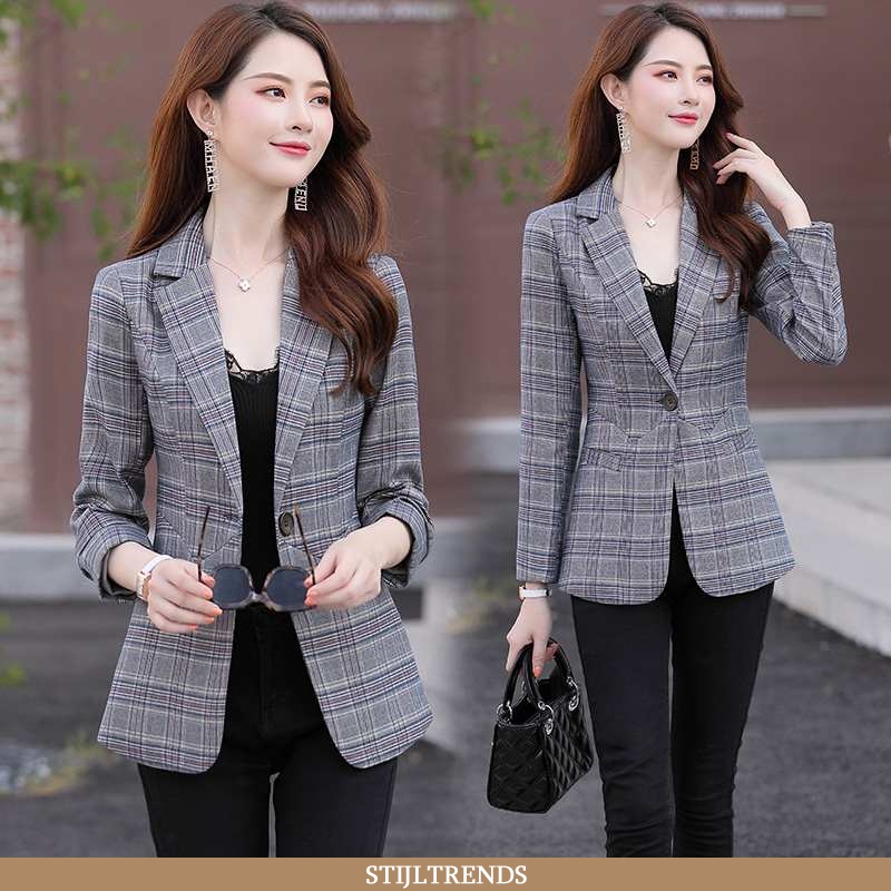 Blazer Dames Pak Hippe Een Knopen