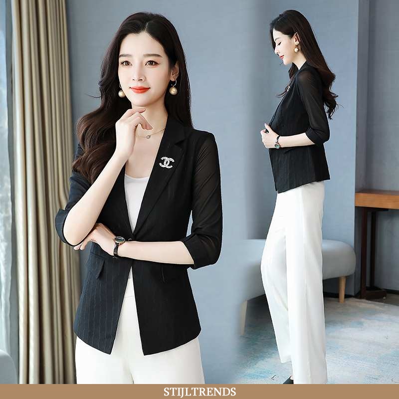 Blazer Dames Pak Korte Mouw Elegante