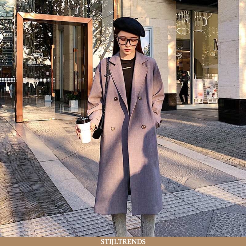 Blazer Dames Pak Lente Grijs