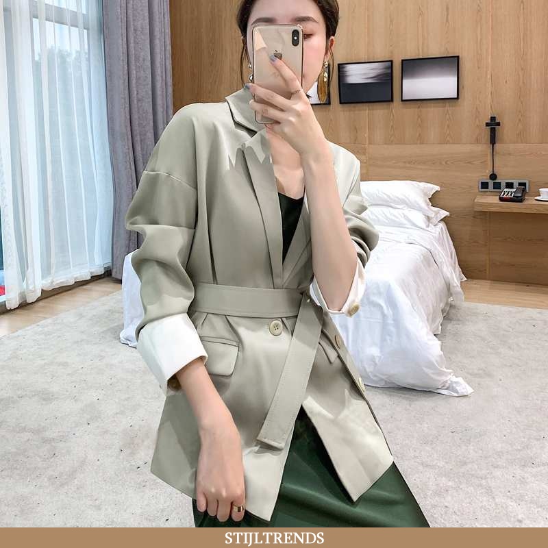 Blazer Dames Pak Veter Groen