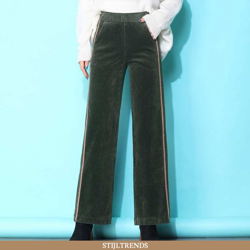Broek Dames Casual Broek Katoenen Straight Zuiver