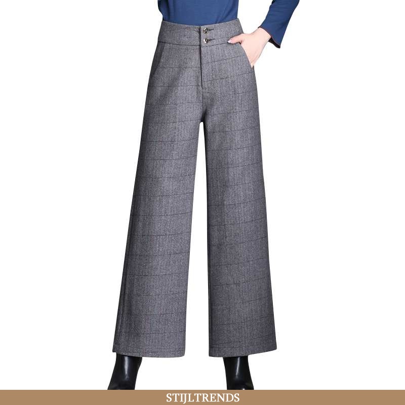 Broek Dames Hippe Elegante Grijs