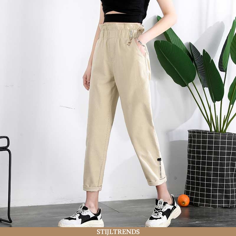 Broek Dames Hippe Persoonlijk Khaki
