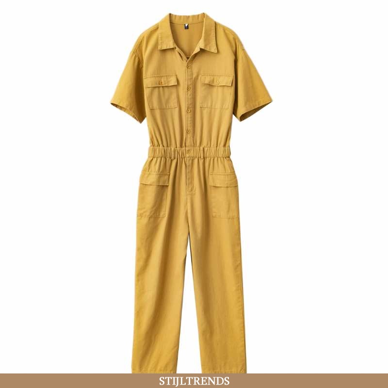 Broek Dames Korte Mouw Strakke Geel