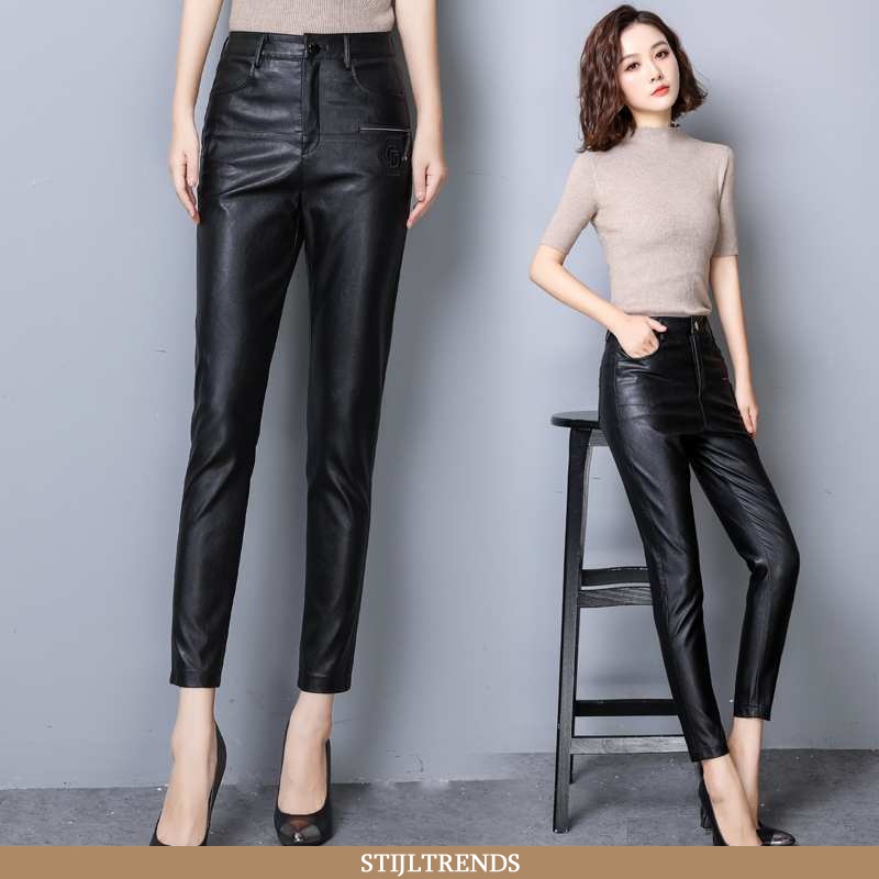Broek Dames Leggings Leren Skinny Bovenkleding