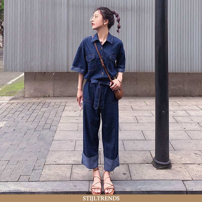 Broek Dames Siamese Broek Denim Dunne 2020