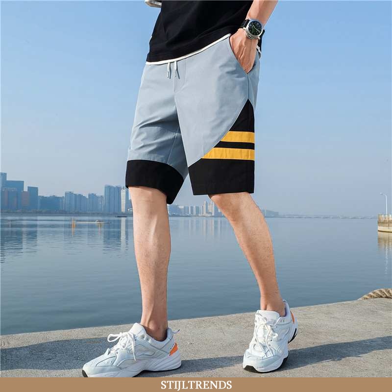 Broek Heren Korte Broek Strand Grijs