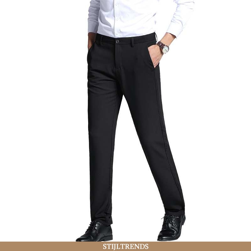Broek Heren Skinny Ijszijde Zwarte