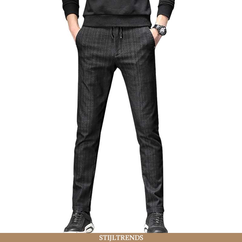Broek Heren Straight Mannen Zwarte