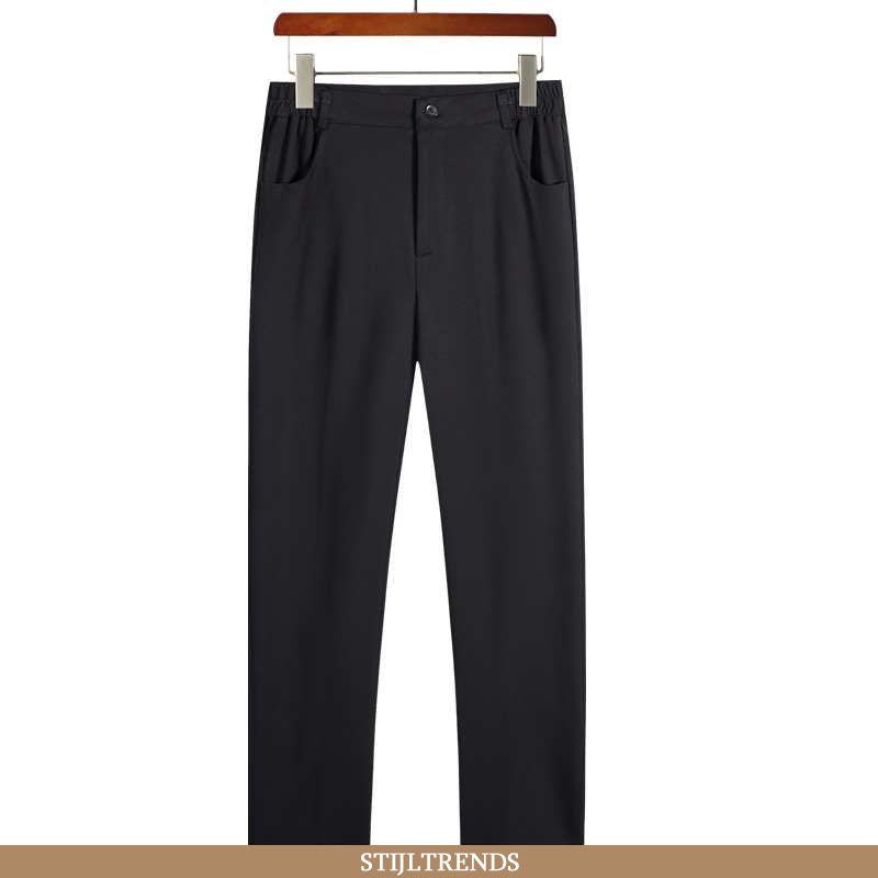 Broek Heren Straight Zwart Zwarte