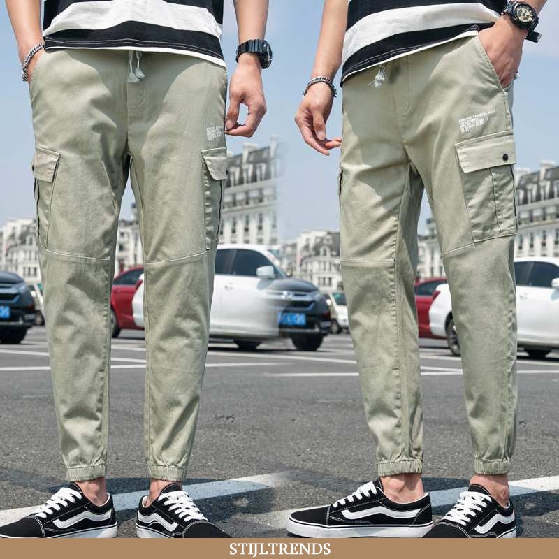 Broek Heren Zomer Middelbare School Legergroene