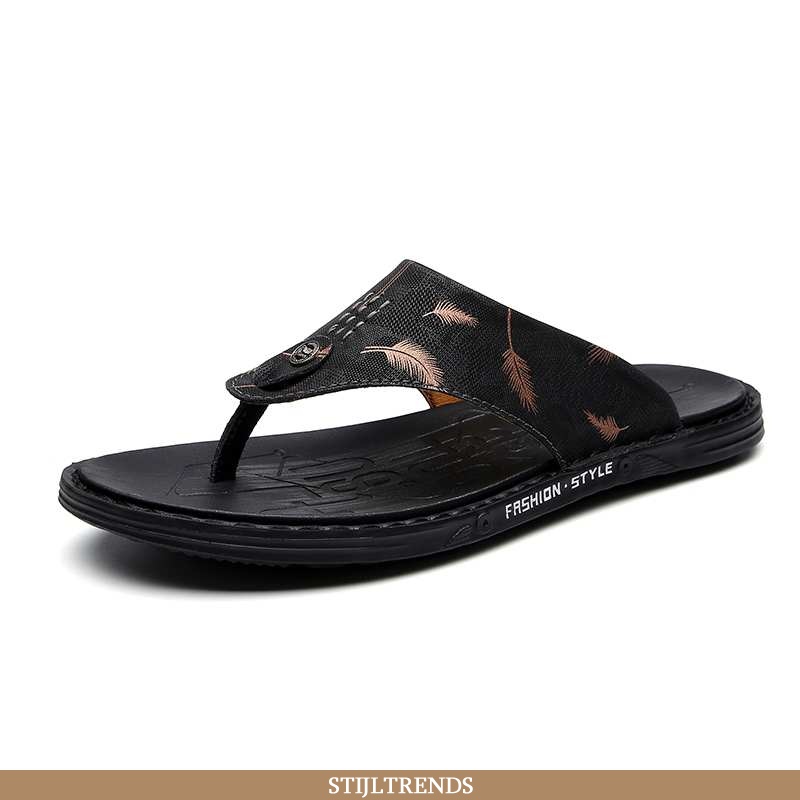 Flip Flops Heren Sandaal Leren Trendy Alle Wedstrijden