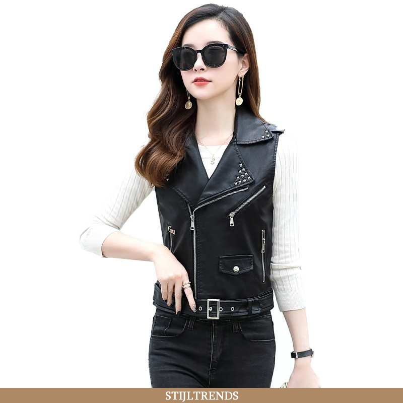 Gilet Dames Casual Elegante Zwarte