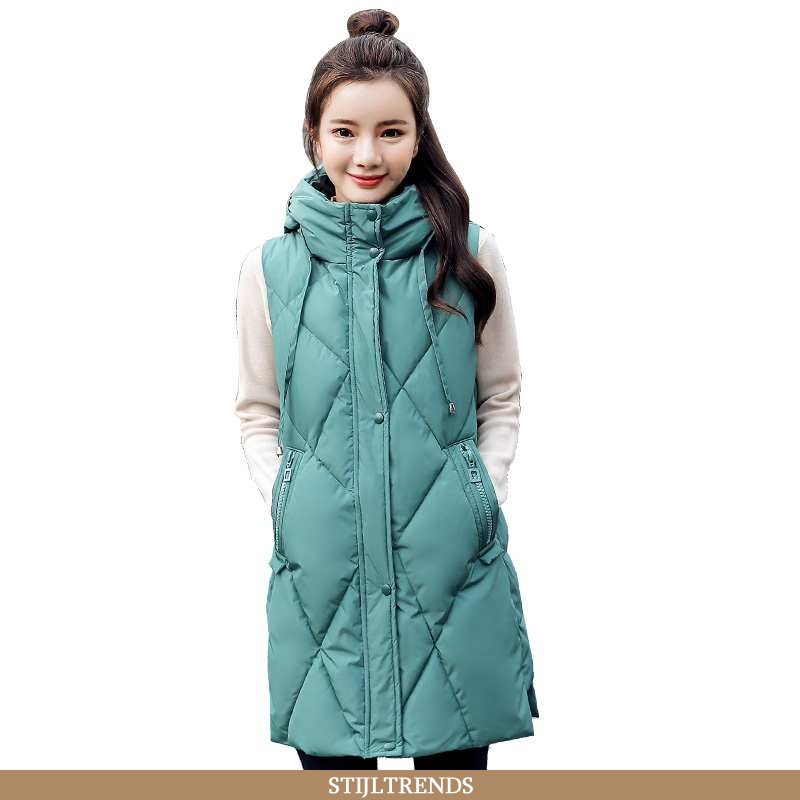 Gilet Dames Elegante Gemiddelde Turquoise