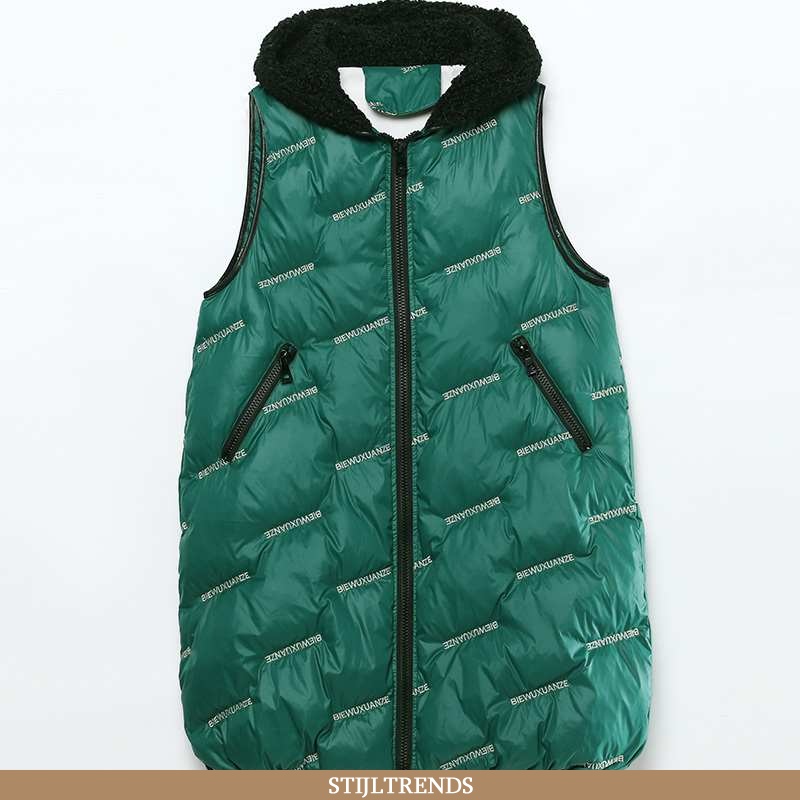 Gilet Dames Lange Alle Wedstrijden Groen