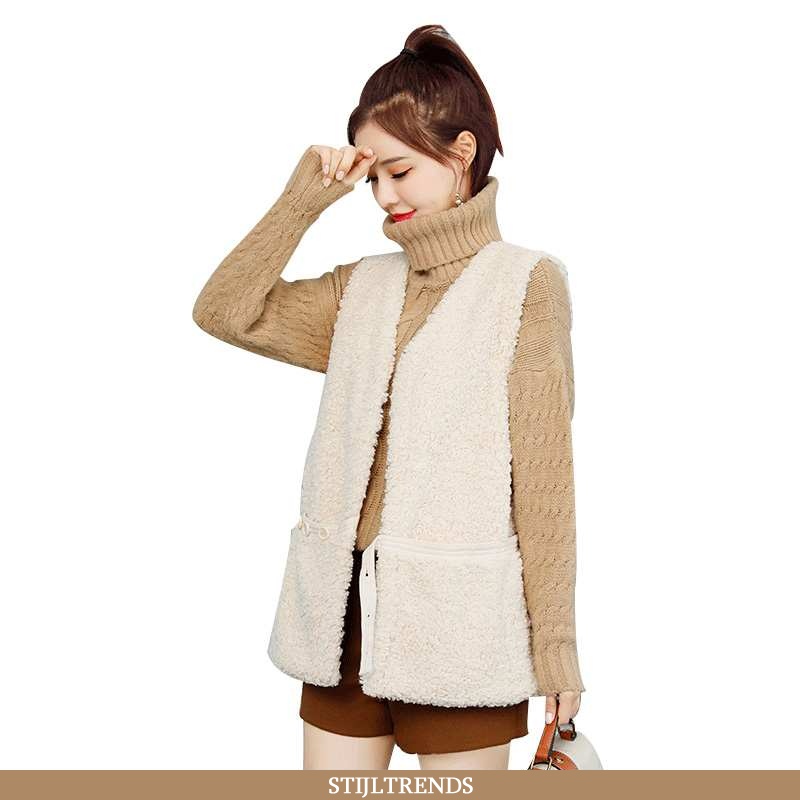 Gilet Dames Lente Vrouwen Zuiver Wit