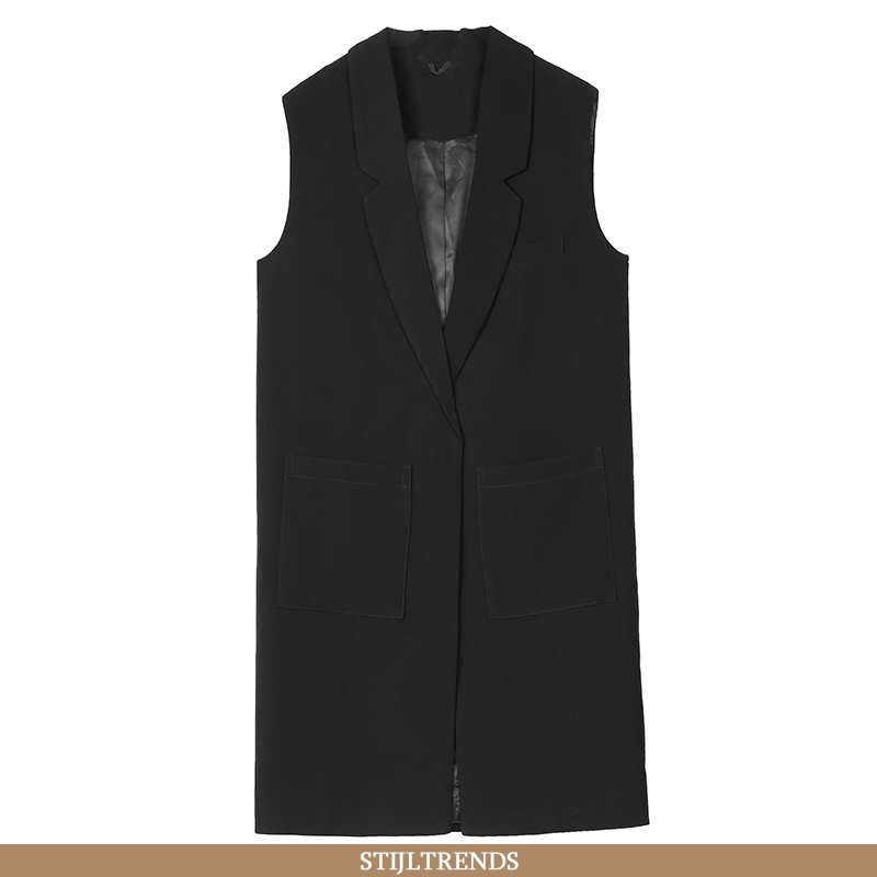 Gilet Dames Onderhemd Herfst Zwart