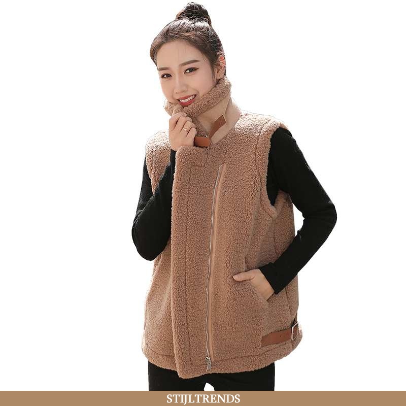 Gilet Dames Winter Persoonlijk Khaki