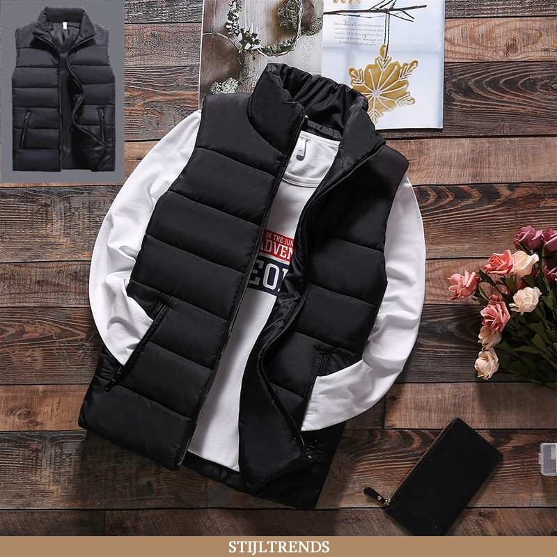 Gilet Heren Jas Hippe Zwart