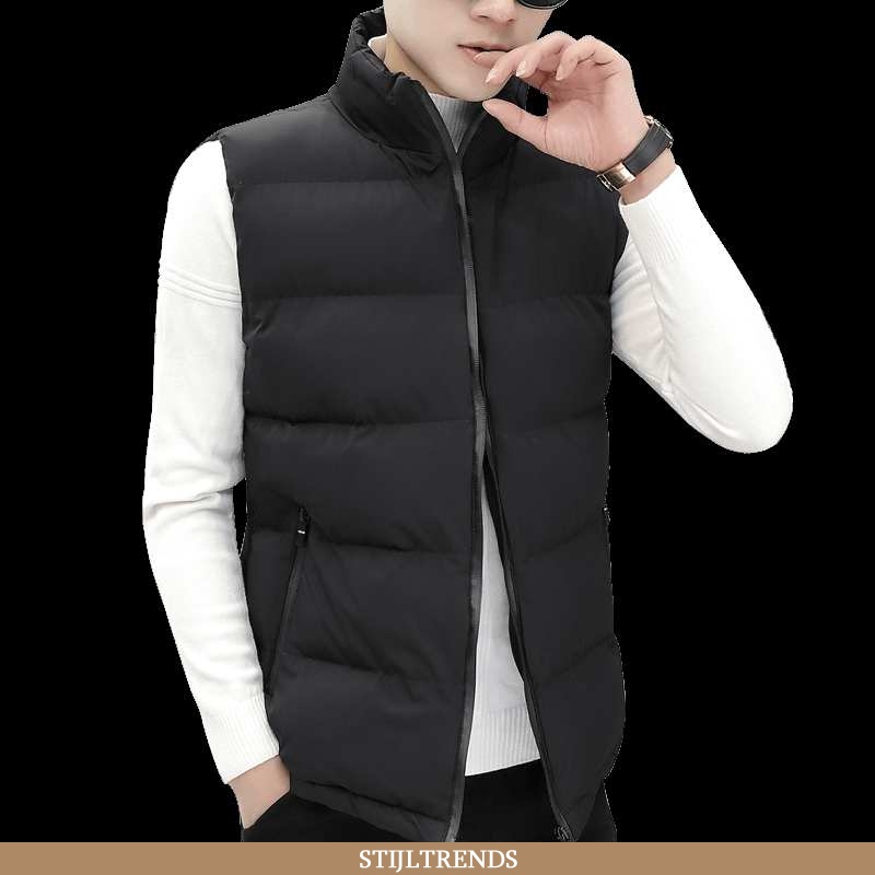 Gilet Heren Jas Katoenen Herfst Mouwloos