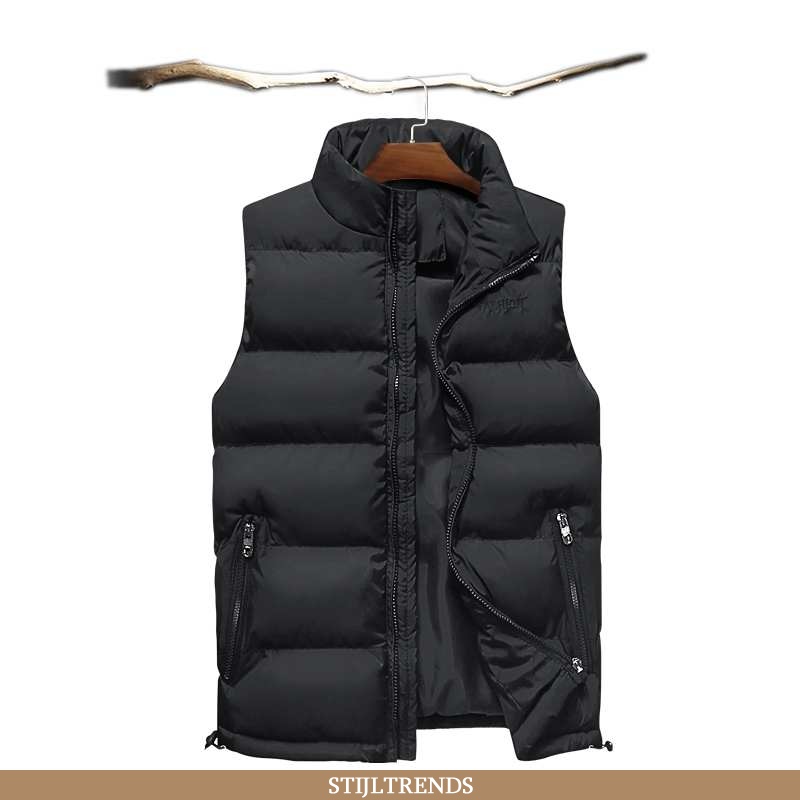 Gilet Heren Jas Katoenen Slim Fit Nieuw