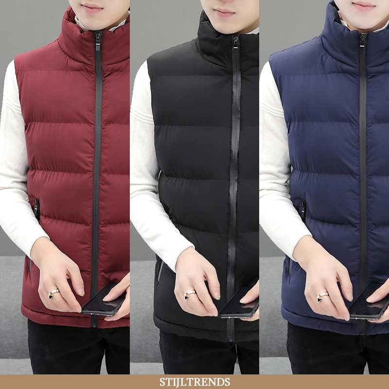 Gilet Heren Katoenen Jas Herfst Mannen
