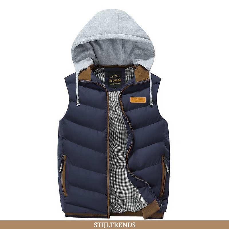 Gilet Heren Katoenen Jas Katoenen Slim Fit Nieuw