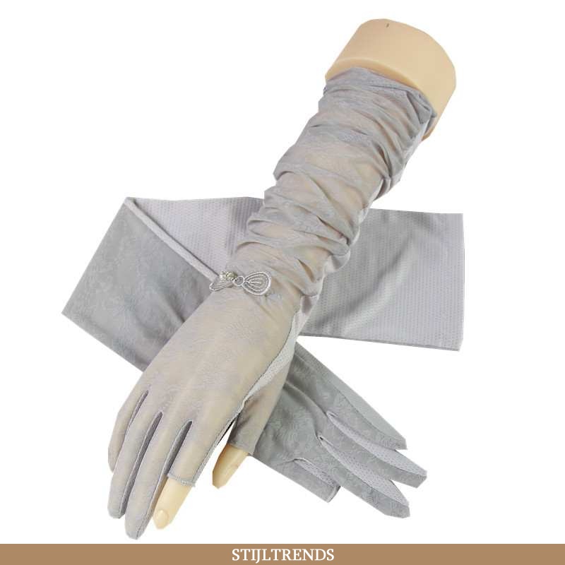 Handschoenen Dames Dunne Antislip Grijs