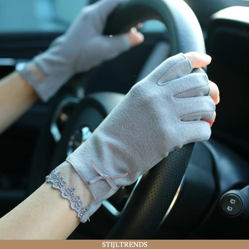 Handschoenen Dames Dunne Vrouwen Grijs