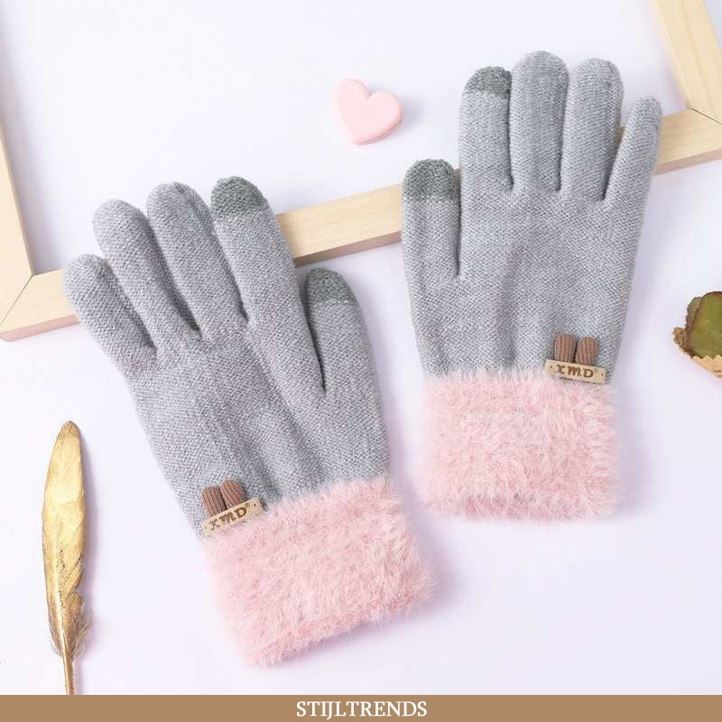 Handschoenen Dames Gebreide Warme Koude
