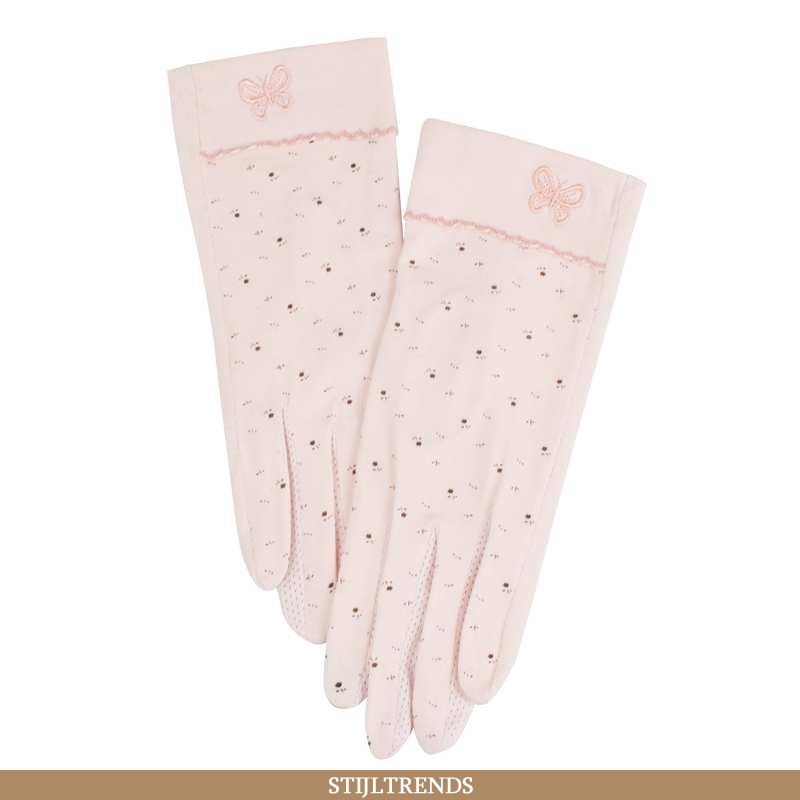 Handschoenen Dames Katoenen Kort Roze