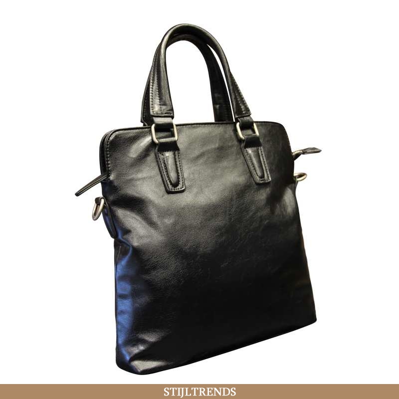 Handtas Heren Schoudertas Leren Casual Verticaal