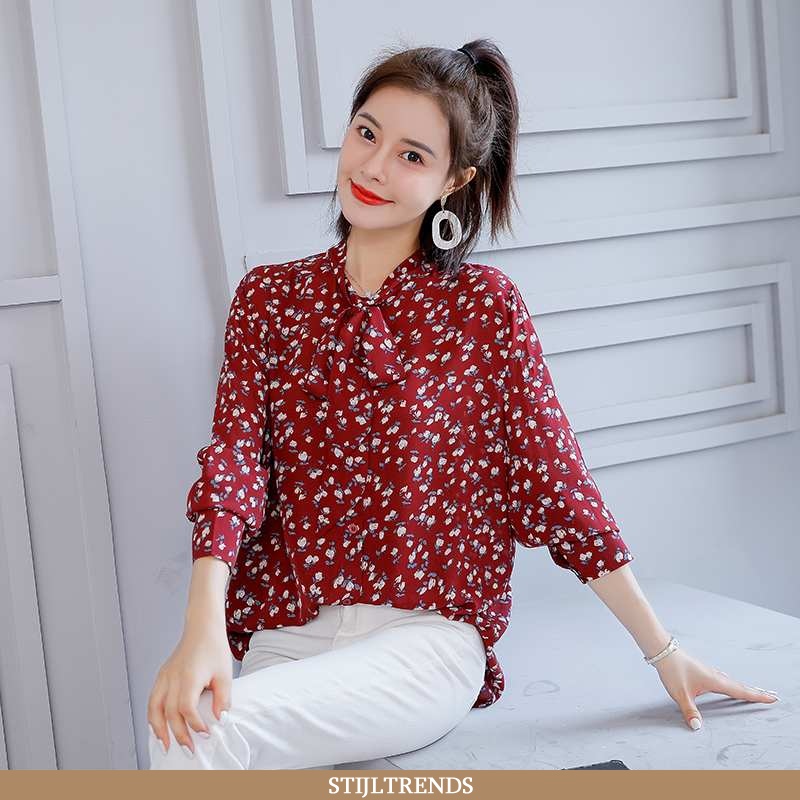 Hemdje Dames Chiffon Baggy Rood