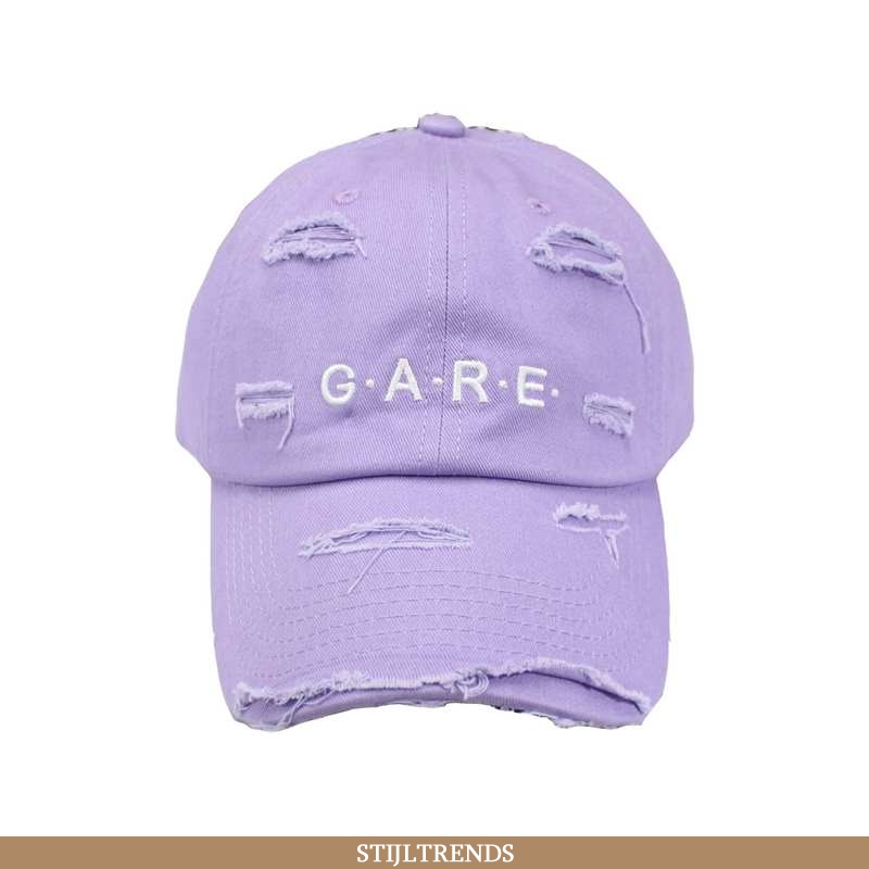 Hoed Dames Broderie Straat Purper