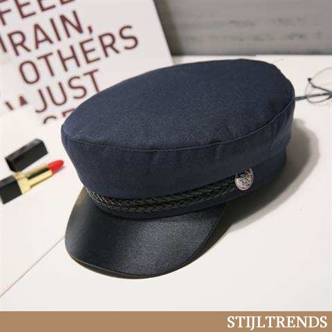Hoed Heren Dunne Petten Blauwe