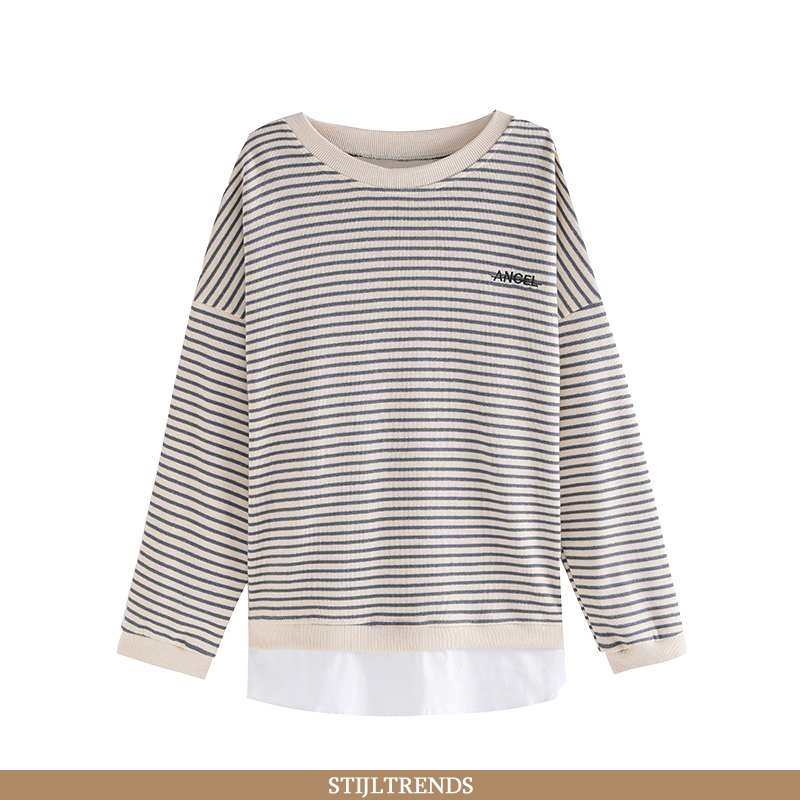 Hoodie Dames Herfst Mesh Beige