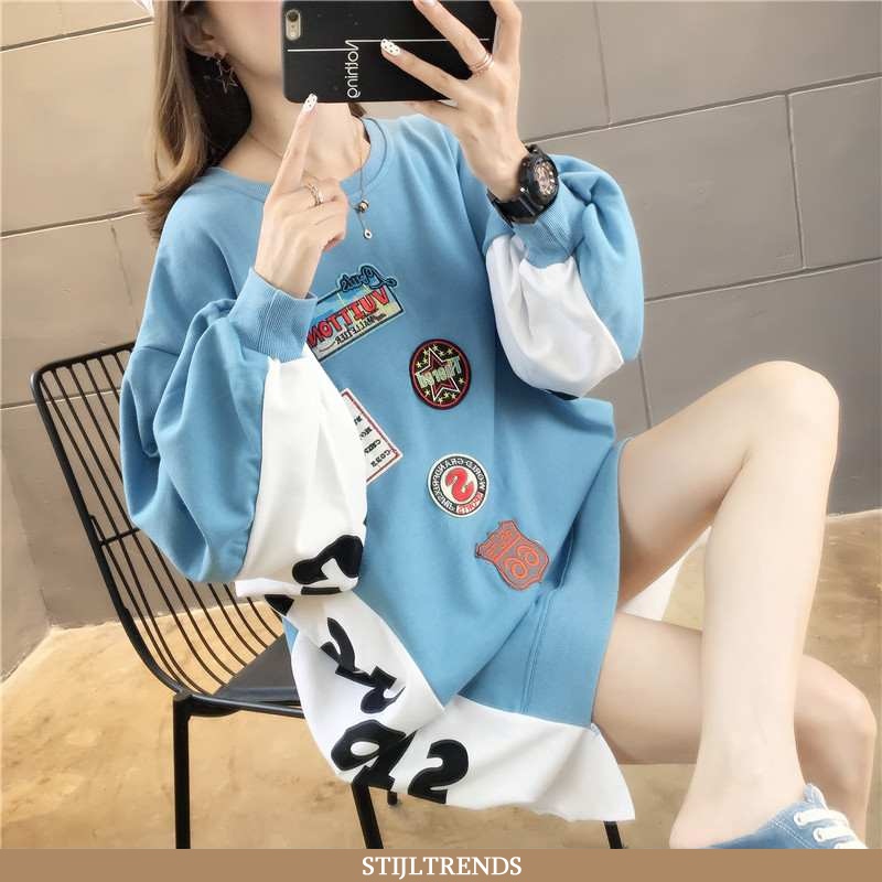 Hoodie Dames Hippe Mooi Donkerblauwe
