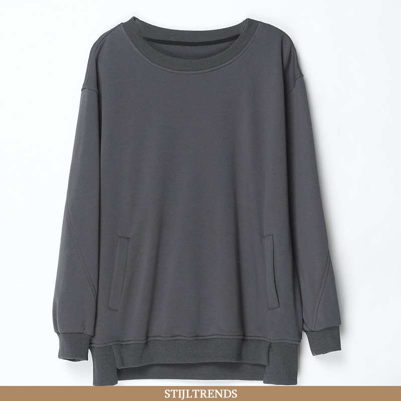 Hoodie Dames Katoenen Baggy Effen Kleur