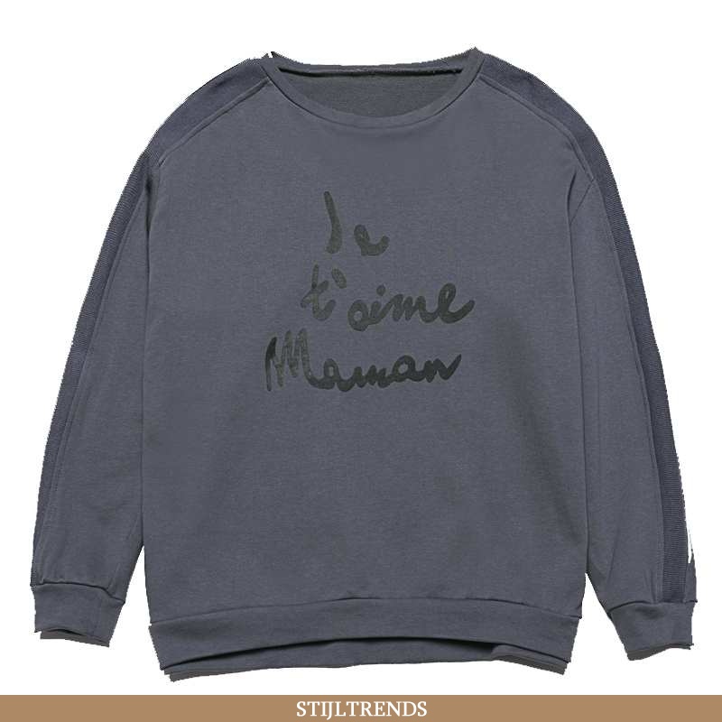 Hoodie Dames Lente Effen Kleur Grijs