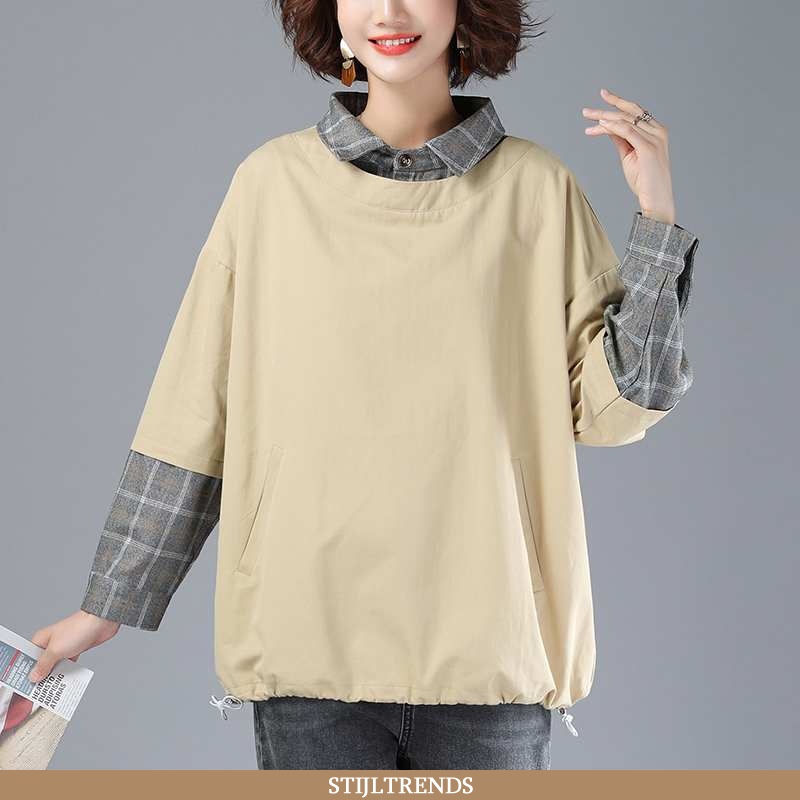 Hoodie Dames Suede Baggy Persoonlijk