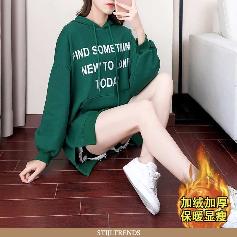 Hoodie Dames Suede Hippe Elegante