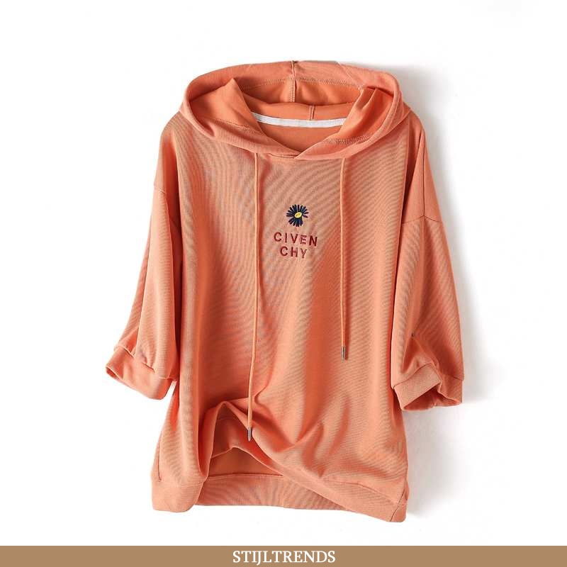 Hoodie Dames Suede Met Capuchon Persoonlijk
