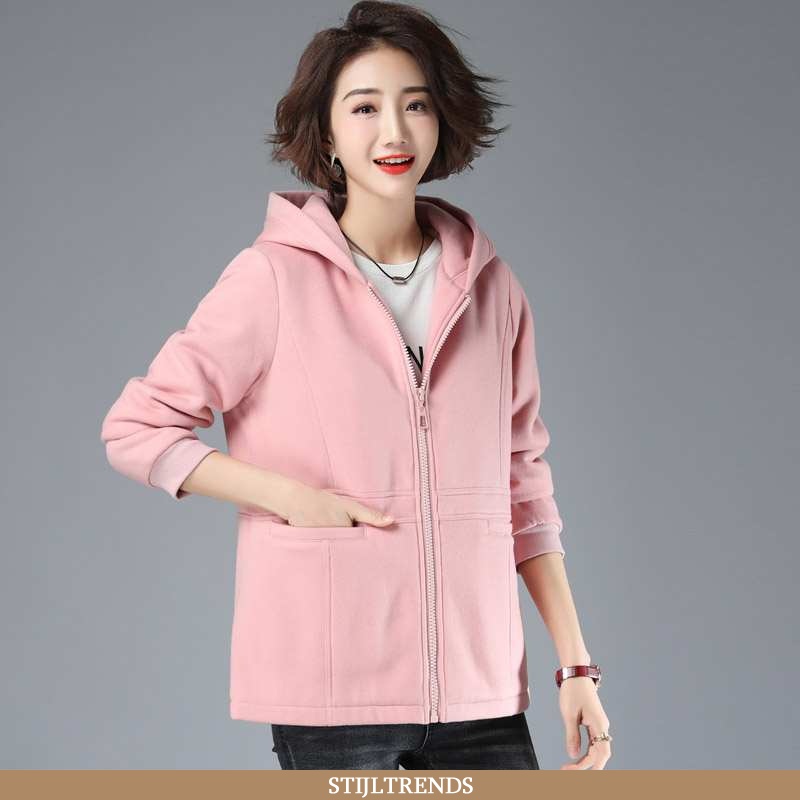Hoodie Dames Suede Winter Persoonlijk