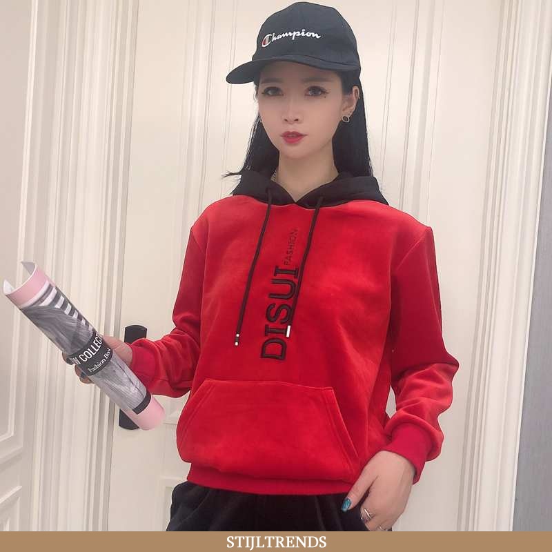 Hoodie Dames Trui Gebreide Hippe Letter