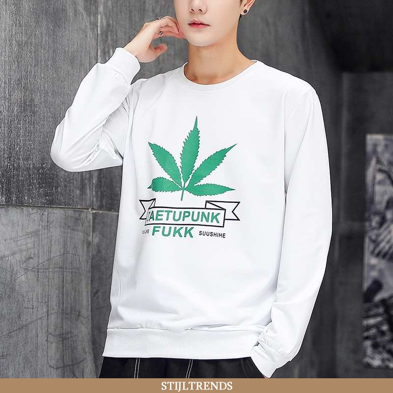 Hoodie Heren Baggy Wit Witte